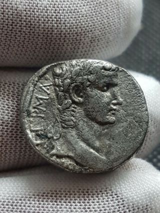 Gaius (caligula),  With Agrippina Senior.  Ad 37 - 41.  Ar Tetradrachm (24mm,  14.  46g)