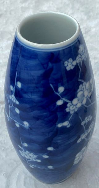 Chinese Export Porcelain Blue & White Ceramic Vase with Signature 3