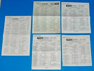 5 X Tri - Ang Railways & Hornby Price Lists 1963 To 1966.  Fair To Ex Triang.  00 Oo