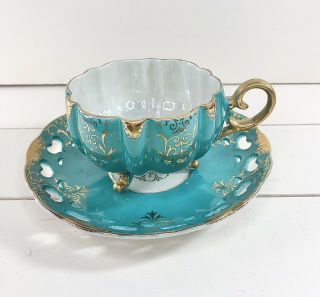 Lm Royal Halsey Tea Cup And Saucer Very Fine.