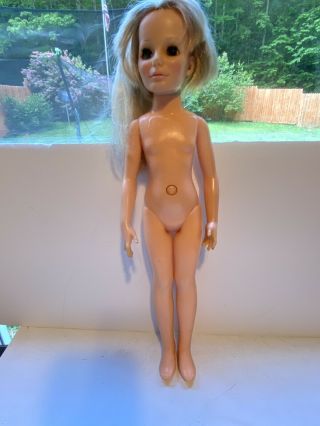 Vintage Ideal Toy Kerry Doll From Crissy Family Growing Hair Blonde 1970 15 "