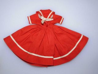 Vintage Vogue Jill Doll Tagged Red Sailor Dress - Euc