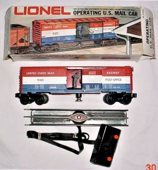 Lionel 6 - 9301 Operating Usps Mail Car.  O Gauge Scale.  Train United States