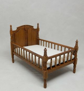 Vintage Victorian Jenny Lind Baby Bed Crib Artisan Dollhouse Miniature 1:12