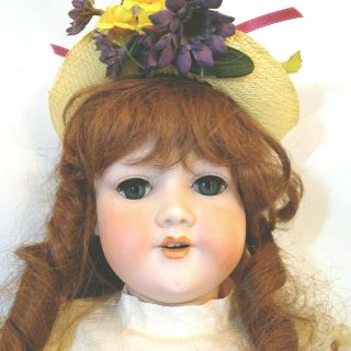 Armand Marseille 390 A 10 M Antique Bisque 26 " Doll Jointed Body Silky Dress