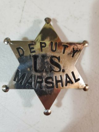 Antique Us Deputy Marshal Badge 6 Point Star Allen Stamp & Seal Co.  Kansas City