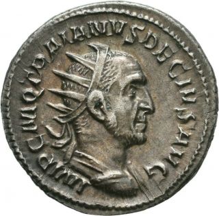 Lanz Rome Ar Antoninianus Trajan Decius Horseback Salute Scepter @tcb1551
