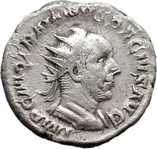 Trajan Decius 250ad Silver Ancient Roman Coin Genius Cult Protection I48133
