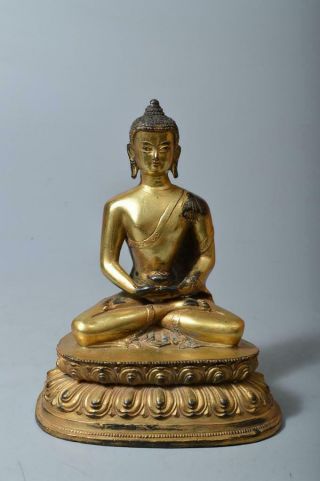 T505: Xf Chinese Copper Buddhist Statue Sculpture Ornament Buddhist Art