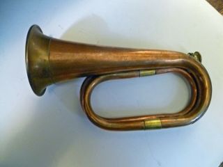 Wonderful Vintage - Antique Copper And Brass Bugle 11.  5 " Tall 4 " Bell