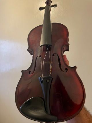 Antique Violin - European - Very Old - In,  With Case And Bow