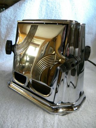 1930s Son - Chief Series 680 Antique Art Deco Chrome Toaster -