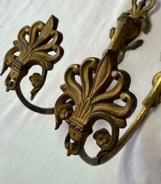Reserved For Vadim 3 Pairs Vintage French Curtain Tie Backs 2 Xfleur De Lis,  1