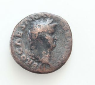 Nero (ad 54 - 68).  Ae As 28mm,  10gm,  Temple Of Janus