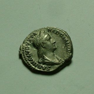 RARE ancient Roman silver coin denarius Sabina wife of Hadrian PUDICITIA 2
