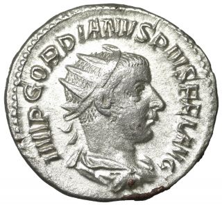 Gordian Iii Ar Antoninianus Old Ancient Roman Silver Coin Rome Empire Imperial