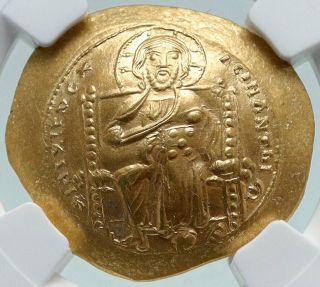 Jesus Christ Ancient 1059ad Gold Byzantine Coin Of Constantine X Ngc Ms I86623