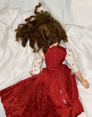 Vintage 1957 Alexander CISSY Doll W Red Taffeta Street Dress w/Polka Dot 2110 5
