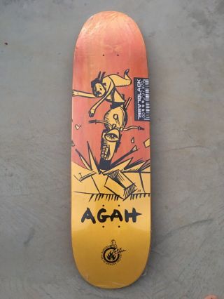 Vintage Skateboard Neil Blender Art Black Label Salman Agah Nos Skate Deck