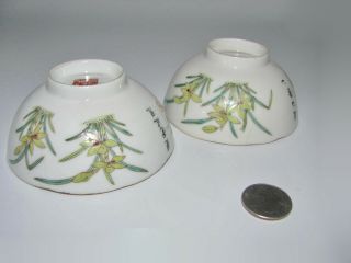Antique Ching / Qing Period Peranakan / Nyonya Baba Porcelain Bowls