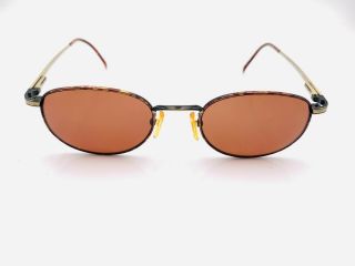 Vintage Advantage Eyewear Zinger Brown Gold Oval Sunglasses Frames Only Korea