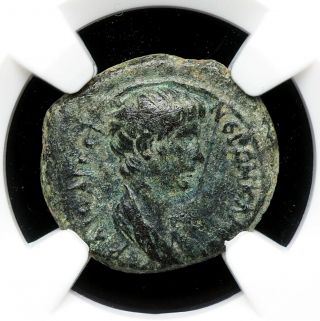 Lydia,  Thyatira.  Nero.  Ad 54 - 68.  Æ17,  As Caesar,  Ngc Vf