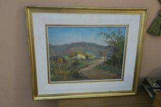 Vintage Eduardo Induni Argentina Landscape Scene Oil Painting 11 " X 15 "