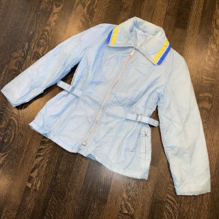 Vtg 60s 70s Sears Apres Ski Jacket Snow Coat Retro Light Blue Mod Womens Medium