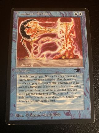 Mtg Magic Transmute Artifact X1 Antiquities Reserved List Moderately Played
