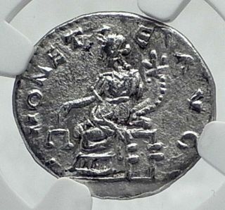 Septimius Severus Authentic Ancient 194ad Emesa? Silver Roman Coin Ngc I81348