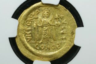 Phocas,  Byzantine Empire Gold,  AD 602 - 610,  NGC AU 2