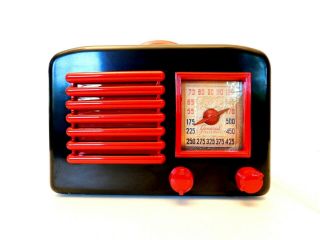 Vintage 1940s General Television Restored Old Antique Mid Century Bakelite Radio