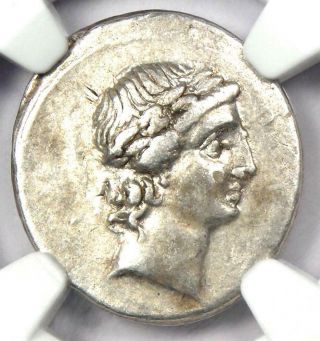 Roman Octavian Augustus Ar Denarius Silver Coin 30 Bc - Certified Ngc Choice Vf