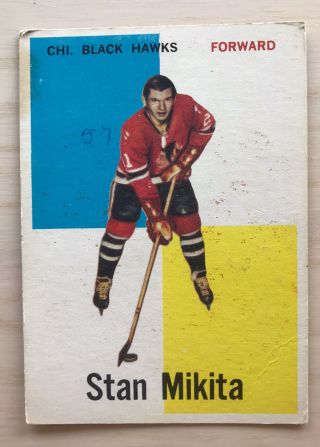1960 - 61 Topps Stan Mikita Rookie Low Grade