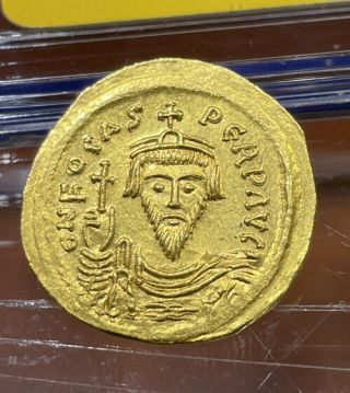 Eastern Roman Empire Phocas 602 - 610 Ad Av Solidus Xf Gold Ancient Coin 4.  4 Grams