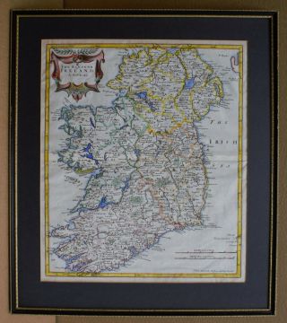 Kingdom Of Ireland Map.  17th Century Copperplate Map Robert Morden 1695