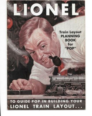 3 Post - war LIONEL Train Booklets plus Folding Table Card for 