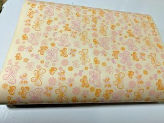 Vintage Shelf Drawer Lining Paper Non - Adhesive Backing Butterfly Pattern