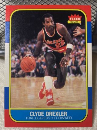Clyde Drexler 1986 - 87 Fleer Rookie 26 Hof More 1986 Fleer Listed