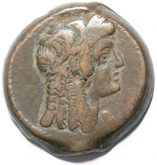 Ptolemy V Epiphanes 204 - 180 Bc Ae28 Isis Eagle Bronze Cleopatra 13413