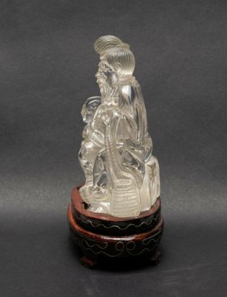 Chinese Antique Clear Rock Crystal Table Sculpture,  1850 - 1910 2