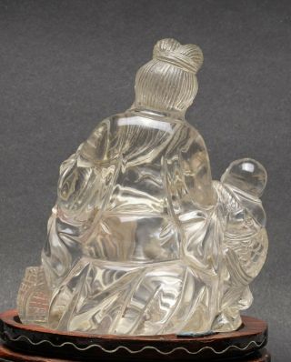 Chinese Antique Clear Rock Crystal Table Sculpture,  1850 - 1910 3