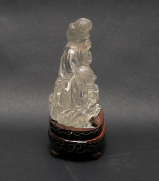 Chinese Antique Clear Rock Crystal Table Sculpture,  1850 - 1910 4