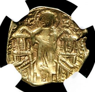 Andronicus Ii Palaeologus,  With Andronicus Iii.  Gold Hyperpyron,  Ngc Vf