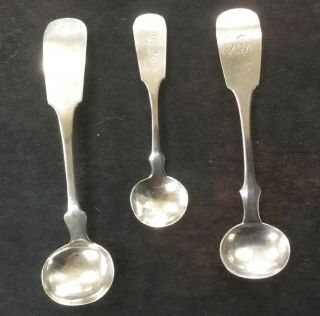 Three Coin Silver Sugar Spoons Various Makers Two From Philadelphia