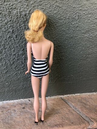 Vintage 5 Ponytail Barbie No Green Orig Paint 5