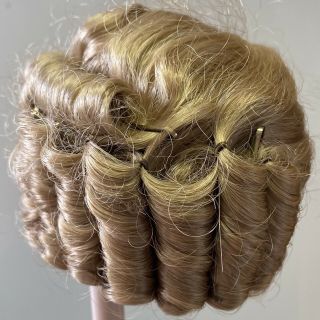 Vintage Blonde Curls Doll Wig Shirley Temple For 15” Size Dolls