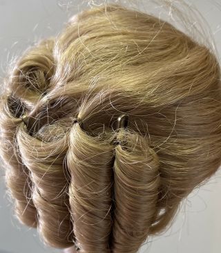 Vintage Blonde Curls Doll Wig Shirley Temple For 15” Size Dolls 2