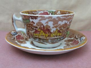 Woods Ware Enoch Woods English Scenery Antique Cup And Saucer