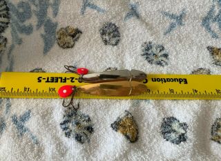 2 Vintage 3 " Chev Chase Fishing Lures - - 1 Gold & 1 Nickel Finish